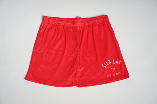 Blazing Red Mesh Shorts