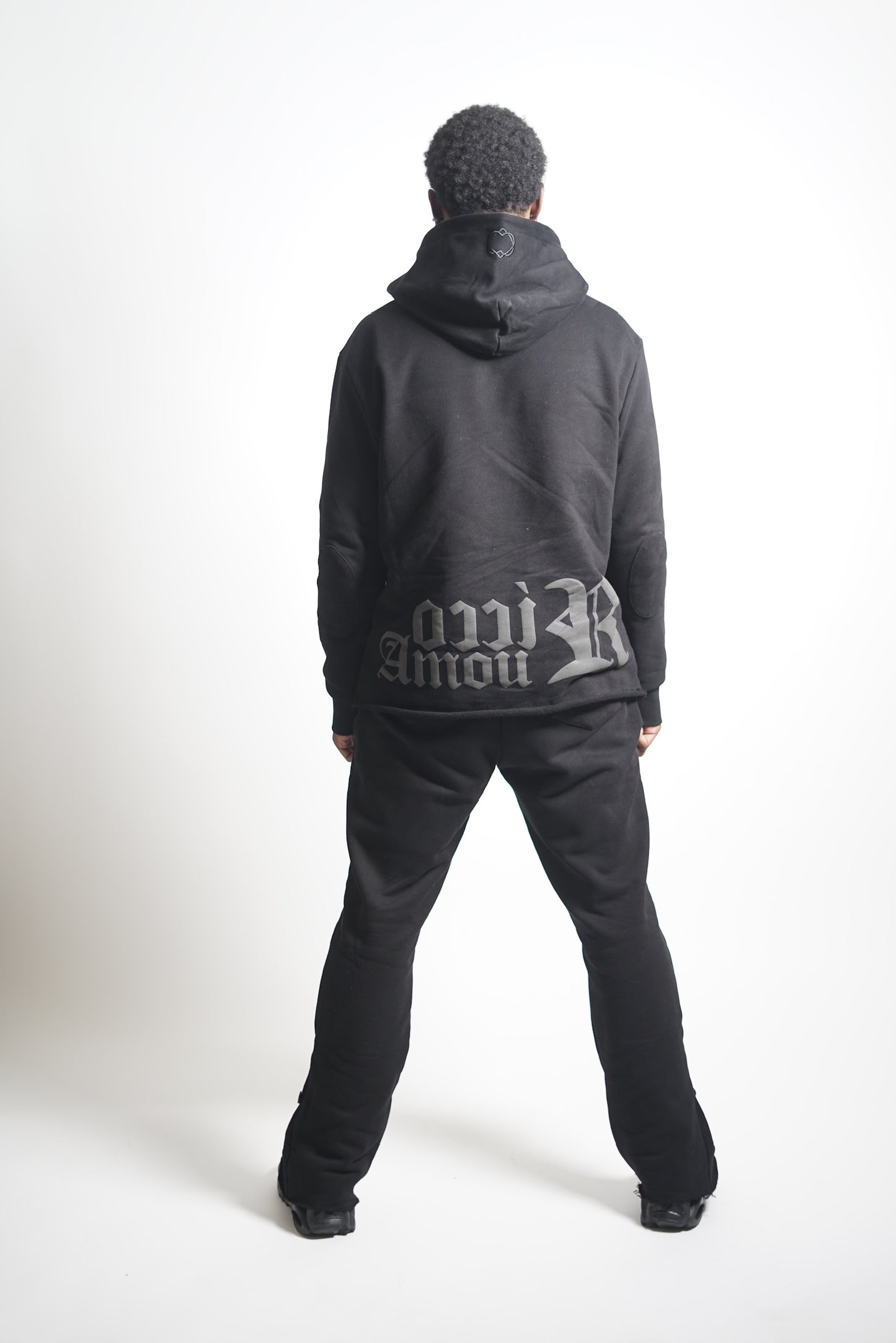 Original Distressed “Triple Black” Hoodie